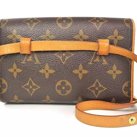 Authentic LOUIS VUITTON Florentine Monogram Waist Belt Pouch main image 9